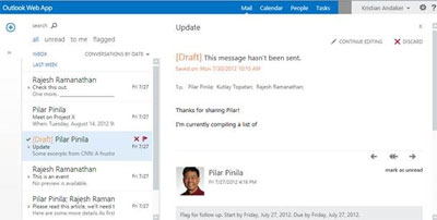 OWA in Exchange 2013 Improved draft indicators